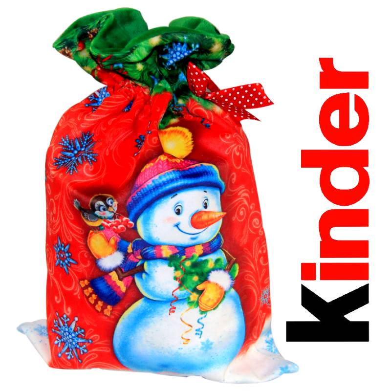 Детский новогодний подарок в картонной упаковке весом 1000 грамм по цене 1261 руб