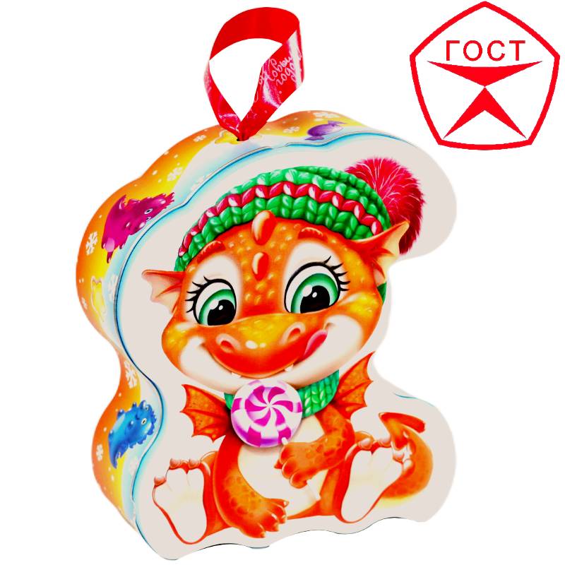 Детский подарок на Новый Год в жестяной упаковке весом 600 грамм по цене 946 руб