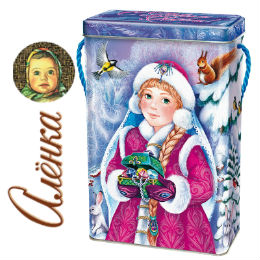 Детский подарок на Новый Год  в жестяной упаковке весом 750 грамм по цене 886 руб