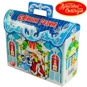 Детский подарок на Новый Год в картонной упаковке весом 1000 грамм по цене 759 руб в Муроме