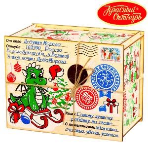Сладкий подарок на Новый Год в премиальной упаковке весом 700 грамм по цене 810 руб с символом 2024 года в Муроме