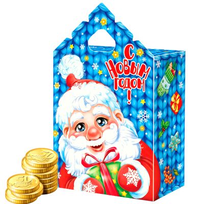 Детский подарок на Новый Год в картонной упаковке весом 300 грамм по цене 155 руб в Муроме