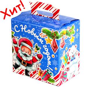 Детский подарок на Новый Год в картонной упаковке весом 300 грамм по цене 206 руб в Муроме