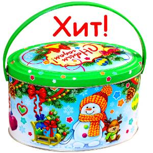 Детский подарок на Новый Год в жестяной упаковке весом 550 грамм по цене 607 руб в Муроме