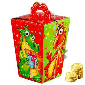 Детский подарок на Новый Год в картонной упаковке весом 600 грамм по цене 318 руб в Муроме