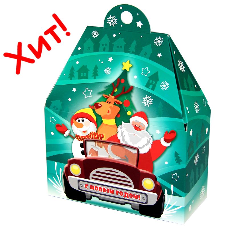 Детский подарок на Новый Год в картонной упаковке весом 750 грамм по цене 539 руб в Муроме