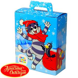Детский подарок на Новый Год в картонной упаковке весом 700 грамм по цене 565 руб в Муроме