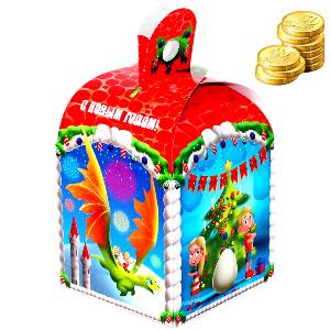 Сладкий новогодний подарок в мягкой игрушке весом 750 грамм по цене 433 руб в Муроме