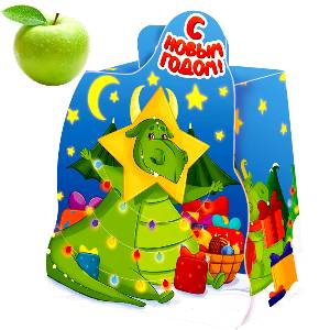 Детский новогодний подарок в картонной упаковке весом 750 грамм по цене 680 руб в Муроме