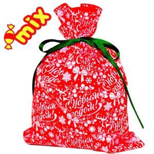 Сладкий новогодний подарок в мешочке весом 950 грамм по цене 755 руб с символом 2024 года в Муроме
