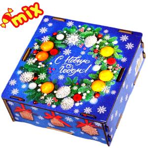 Сладкий новогодний подарок в премиальной упаковке весом 950 грамм по цене 1046 руб с символом 2024 года в Муроме