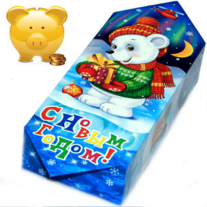 Сладкий подарок на Новый Год в картонной упаковке весом 600 грамм по цене 291 руб в Муроме