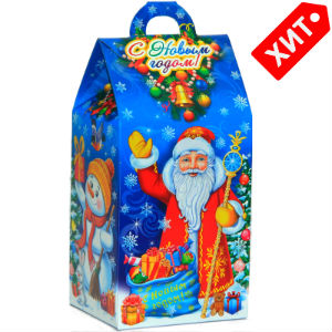 Детский новогодний подарок в картонной упаковке весом 750 грамм по цене 528 руб в Муроме